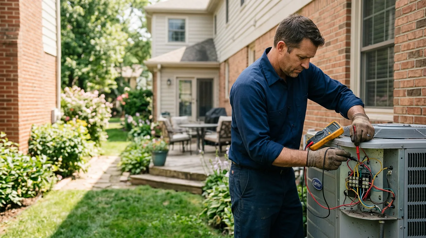 HVAC technician working near Morgan, VT